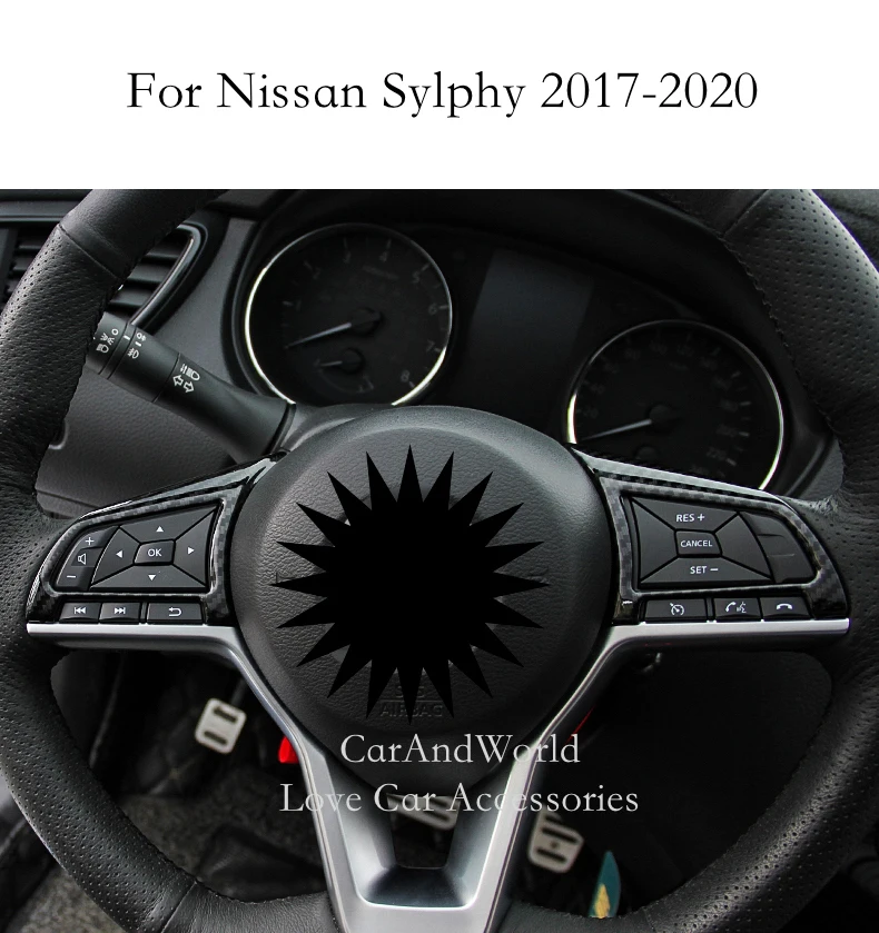 Для Nissan Leaf, внутреннее рулевое колесо, кнопка переключения, блестящая крышка, панель, отделка, хромированное украшение, автомобильные аксессуары