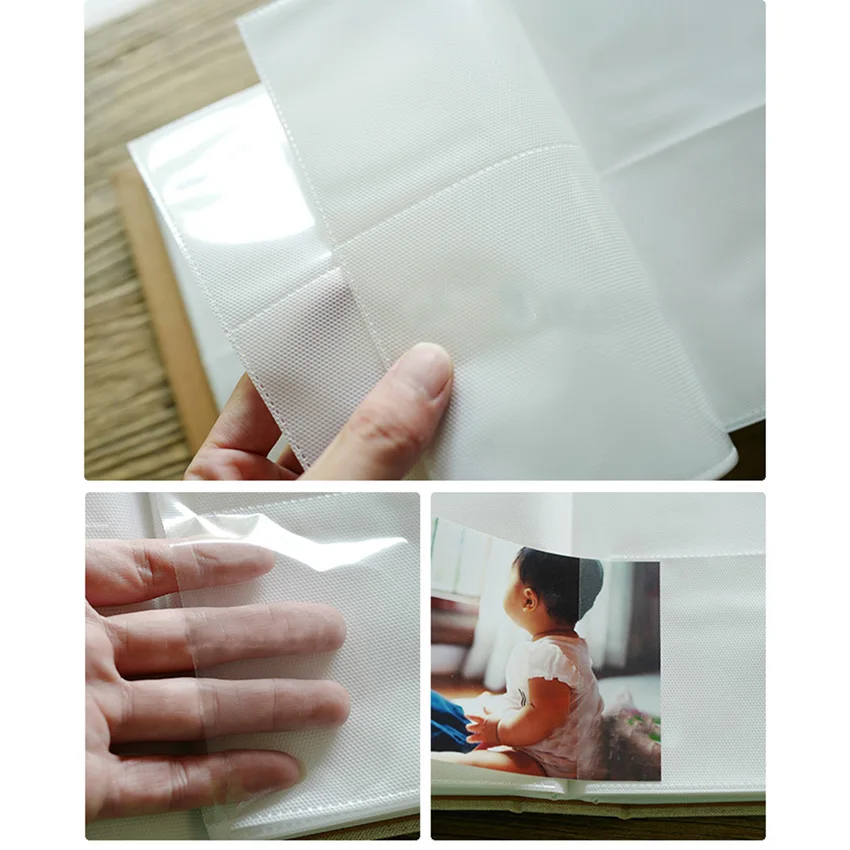 200 포켓 6 인치 사진 앨범 삽입 사진 책 리넨 케이스 그림 앨범 아이 성장 결혼식 메모리 Scarpbook 앨범