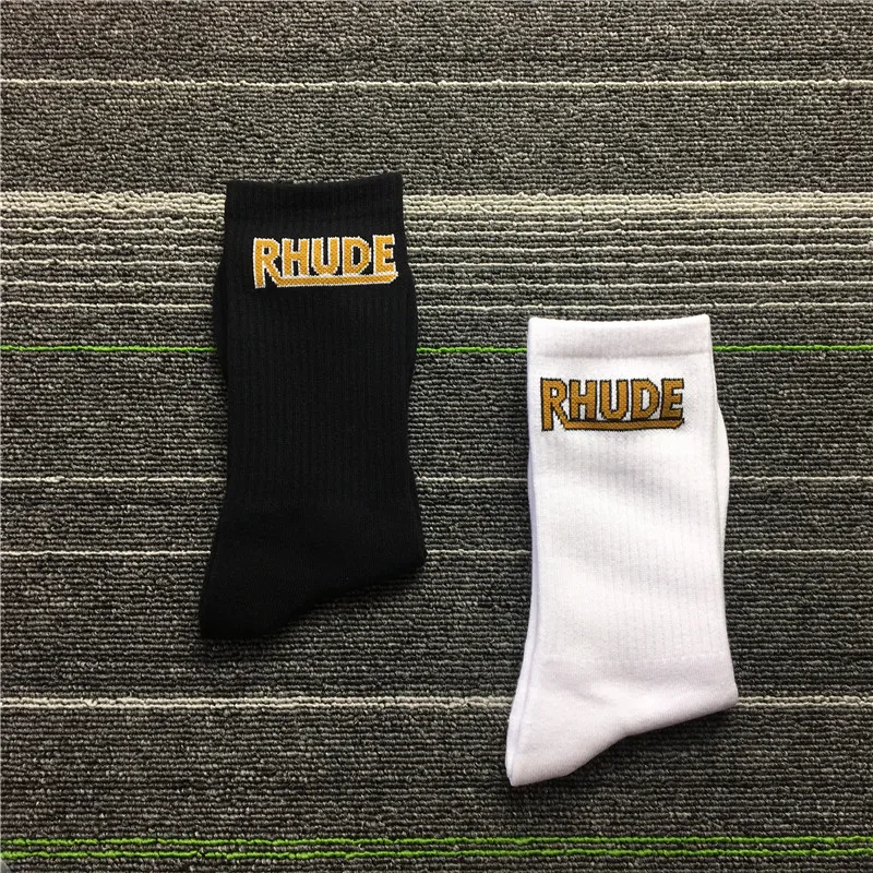20SS носки Rhude баскетбольные спортивные rhude Высокое качество 100% хлопок подарок Kanye