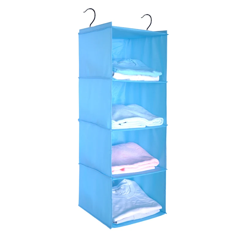 Домашняя одежда сумка для хранения 3/4/5/6 Слои шкаф висит Ткань Оксфорд моющиеся на косметичка для одежды Бюстгальтеры Носки - Цвет: Blue 4 layers