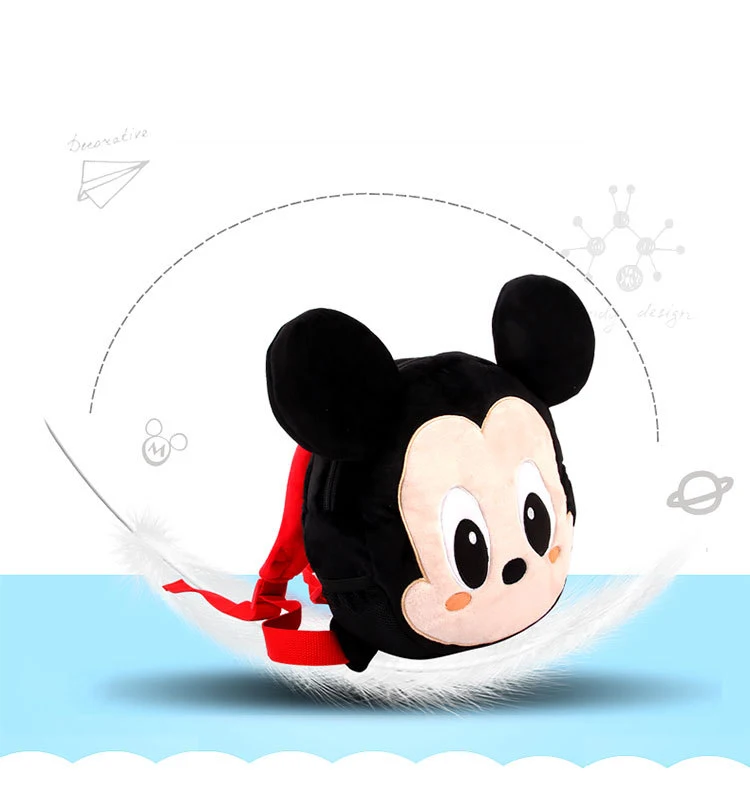Disney младенческой анти-потери мешок ребенка 1-3 лет путешествия рюкзак мультфильм мода плюшевая игрушка-рюкзак