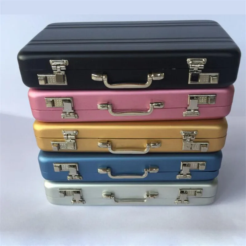 1PC New Aluminum Storage Box Business ID Credit Card Holder Mini Suitcase Bank Card Box Holder Jewelry Case Organizer Rectangle