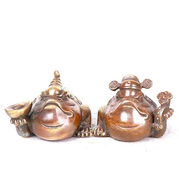 

Pure Copper Golden Toad Power and wealth Golden Toad Three-legged Toad Home Living Room Office Decoration