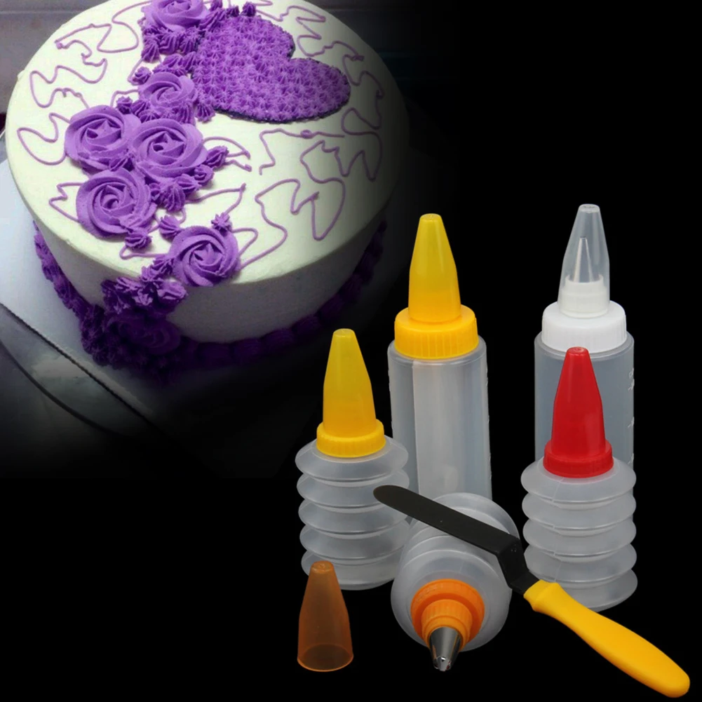 

16pcs/set Home Squeeze Bottle Cookie DIY Desserts Kitchen Cake Decorating Tool Nozzles Spatula Durable Fondant Pastry