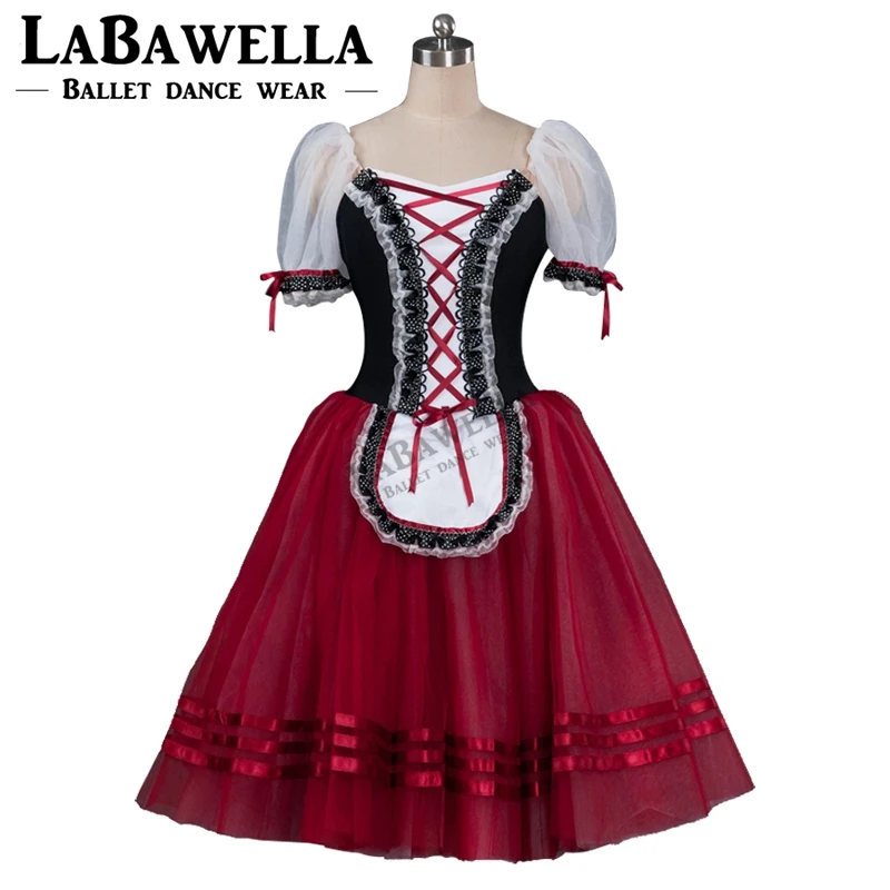 Gisel Variation женское профессиональное балетное платье-пачка BT8905B синяя птица gisel Международный балетный конкурс круглый костюм - Цвет: Burgundy