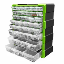 Multi-grade tipo de gaveta de plástico caixa de ferramentas de armazenamento de ferramentas de ferragem de parede pendurado blocos de construção parafuso peças caixa de classificação