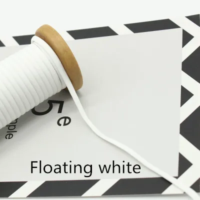 Floating white Meetee 23 ярдов 5 мм веревка эластичная лента плечевой ремень для волос детское кольцо обувь DIY аксессуары ручной работы BD393 - Цвет: Floating white