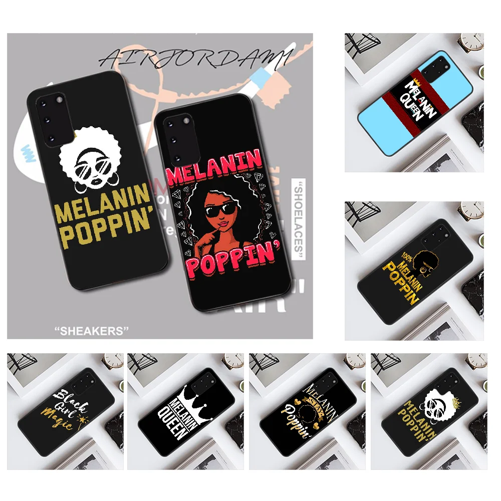 NBDRUICAI меланин Poppin ТПУ Черный чехол для телефона Корпус Samsung S20 plus Ultra S6 S7 edge S8 S9 S10 5G |