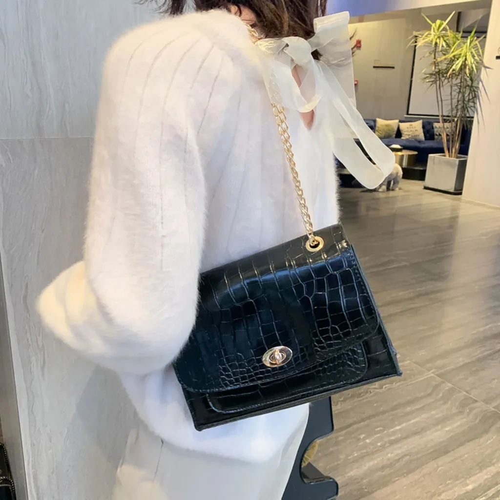 

Luxury Design Women's Shoulder Bags 2019 New Fashion Solid Color Women Crossbody Bags Simple Ladies Chain Female Messenger Bags