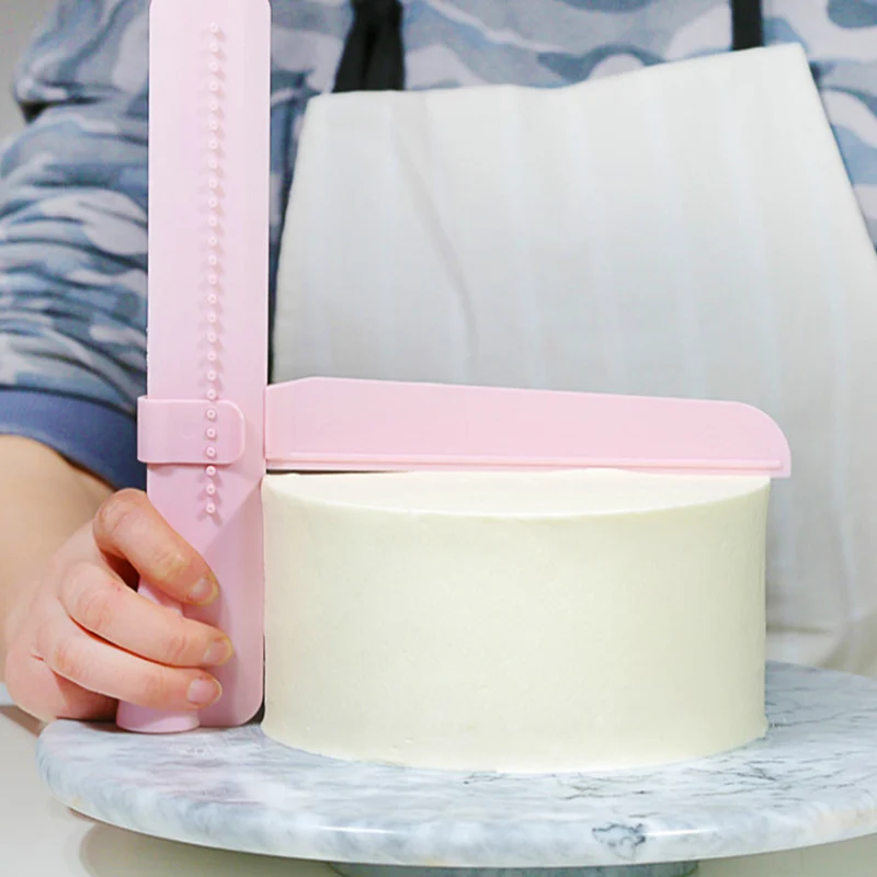 Пластиковая тарелка для торта вращающаяся противоскользящая круглая подставка для торта украшение поворотный стол кухонная сковородка "сделай сам" инструмент для выпечки - Цвет: Cake Scraper
