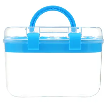 

TP colorful family health care kits Portable medical box Transparent family medicine box with handle 154G Double layer design