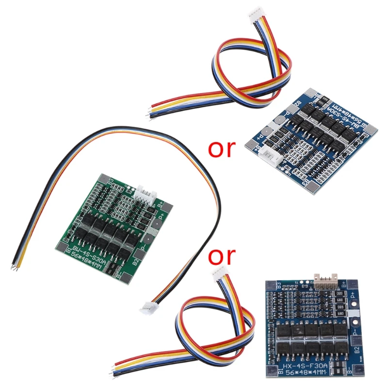 LiFePo4 LiFe 18650 Battery BMS Protection PCB Board 4S 30A 12.8V w/Balance 3.2V