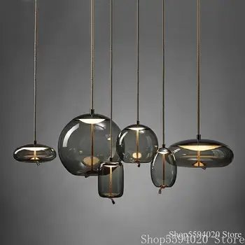 

Nordic Restaurant Glass Chandelier Scandinavian BROKIS Knot Pendant Lamp Luminaria Lustre Pendant Lamp Suspendu Home Decor LED