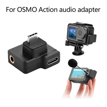 

For DJI Dual USB-C to 3.5mm Mic Microphone Adapter For DJI OSMO Action Audio adapter Accessories Dropshipping AP4
