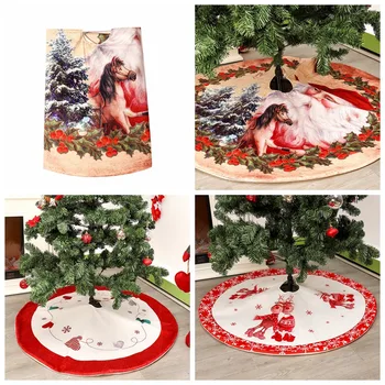 

Christmas Tree Skirt 48-Inch Large Sized Invisible Nylon Apron Holiday Decor