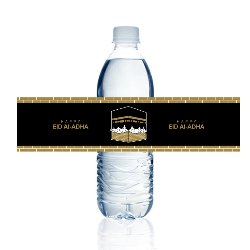 Eid Al Adha Bottle Label Traditional Muslin Sheep Holidays Kaaba Wrapper Party Supplies | Дом и сад