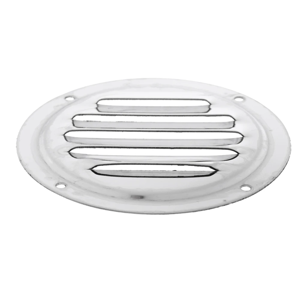 Stainless Steel 5 Slots Round Air Vent Louvre Ventilation Grill, Boat Yacht Deck Plate Hardware - 4 inch 100mm Stainless Steel 5 Slots Round Air Vent Louvre Ventilation Grill, Boat Yacht Deck Plate Hardware - 4 inch 100mm