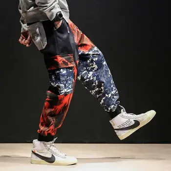

Camouflage Men Cargo Pants 2019 Hip Hop Streetwear Man Joggers Pants Japanese Male Casual Sweatpants Plus Size w135
