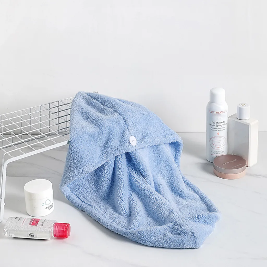 Towel shower cap quick-drying hair mask microfiber shower cap magic shower cap microfiber coral fleece dry hair dropshipping#40