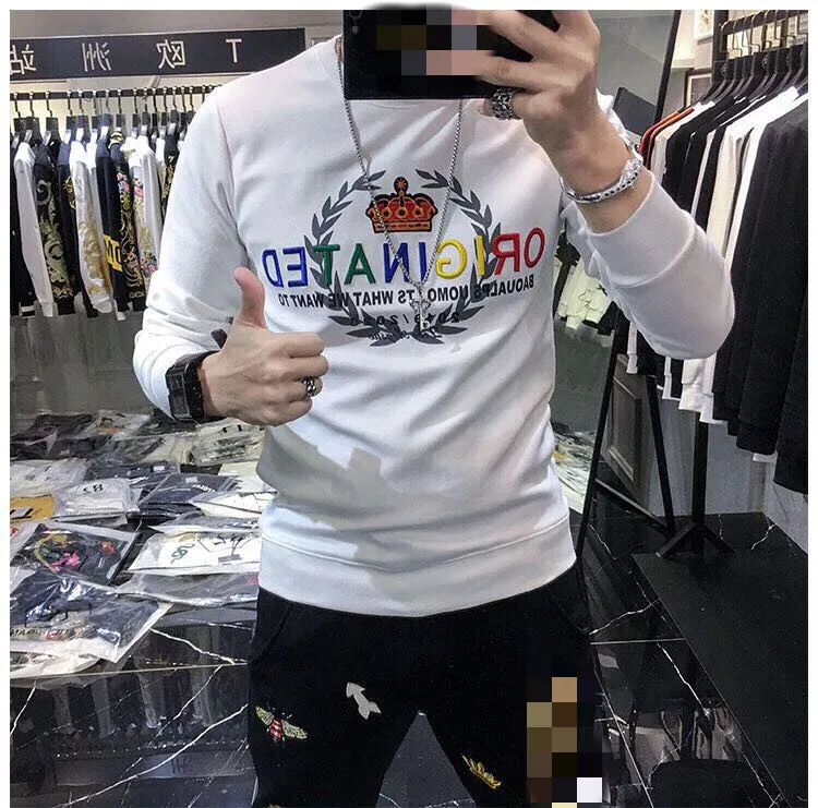 AH11509, модные мужские толстовки и свитшоты,, Подиумные, Роскошные, известный бренд, Европейский дизайн, вечерние, Стильная мужская одежда