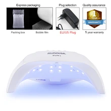 Светодиодная УФ-лампа для ногтей сушилка с автоматическим датчиком для гель-лака с таймером установка 36 двойной светильник светодиодный источник для быстрого маникюра