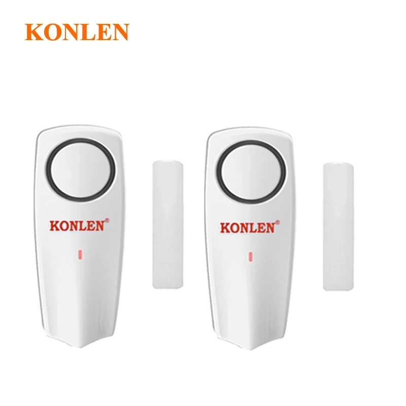 2 Pieces KONLEN Tuya WiFi датчик для двери приложение Smart Life Беспроводной окно сигнализация открытой двери магнитный детектор домашней охранной запись уведомления приложения Alexa Ifttt - Цвет: 2 Pieces