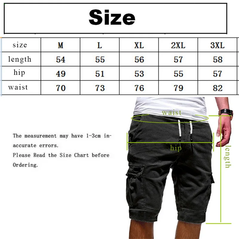 CYSINCOS мужские шорты-карго с несколькими карманами, спортивные штаны для фитнеса, мужские летние шорты с эластичными карманами, пляжные шорты для мужчин