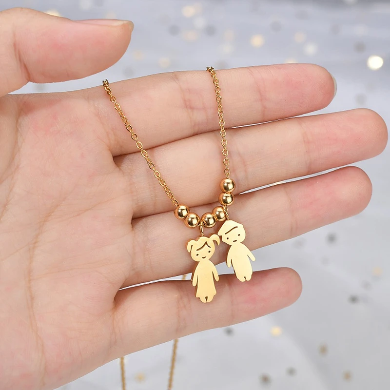 Collier A Graver En Acier Inoxydable Avec Nom Et Date Pour Enfant Garcon Et Fille Pendentif De Couleur Argent Or Pour Cadeau Commemoratif D Anniversaire Aliexpress