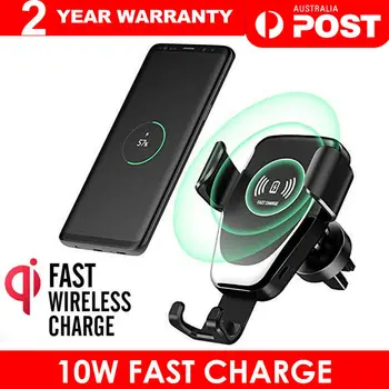 

Qi Wireless Fast Charger Car Holder Gravity Mount For IPhone X XS Max S9 Car Holder Car Phone Holder Mobile Phone Holder