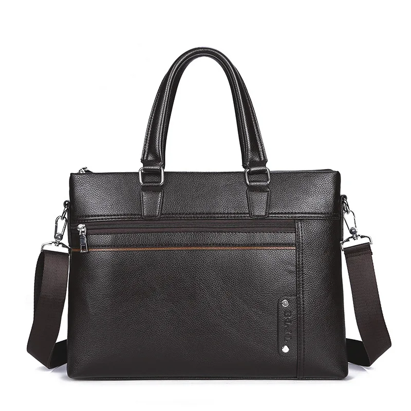 

Versitile Fashion 2018 New Style Men Really PU Bag Shoulder Business Crossover Shoulder Bag/hand Bag Tablet Laptop Computer Bag