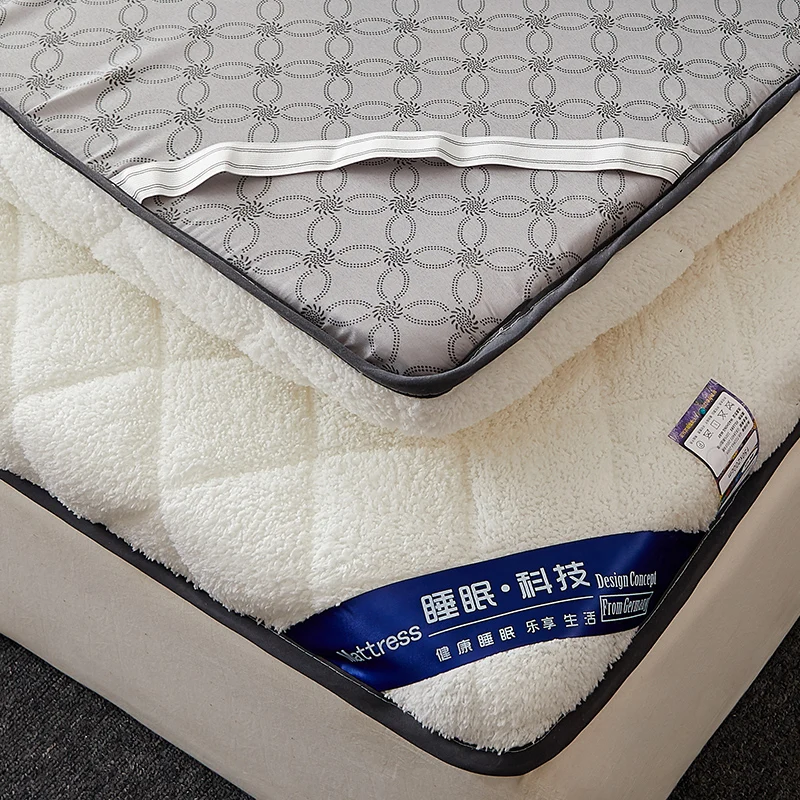 Floor Tatami Keep Warm In Winter Mattresses Foldable Lambswool Matress 3-4cm Thicken Bed Mat for Single Double King Queen Size