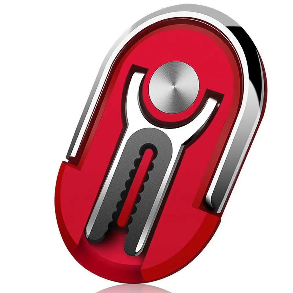 Многофункциональный держатель для мобильного телефона на 360 градусов, автомобильный держатель на вентиляционное отверстие, подставка, вращающийся магнитный держатель телефона с кольцом на палец, кронштейн - Цвет: Red