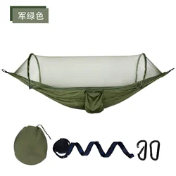 Hamac anti moustique à ouverture rapide et automatique, lien spécial, tente d'extérieur, tissu en Nylon, balançoire anti moustique 