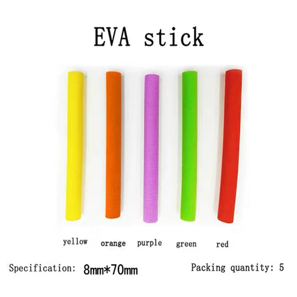 Set of 5 Fishing Foam Stick DIY Baits Carp Fly Tying Fishing Tackles 8x70mm