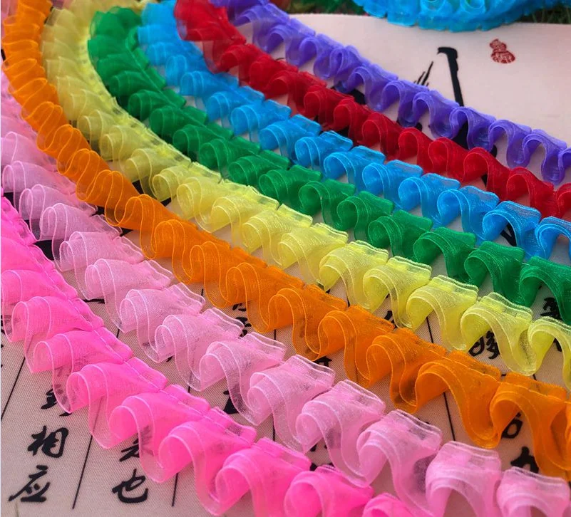 PT2020004 sheer organza pleat trim color list