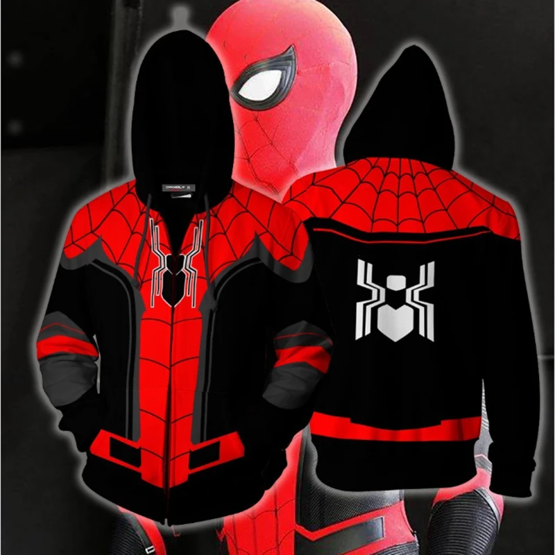 Comprar Spider man Avengers Endgame Quantum Realm sudadera chaqueta avanzada tecnología sudaderas con capucha Cosplay superhéroe traje de Iron man