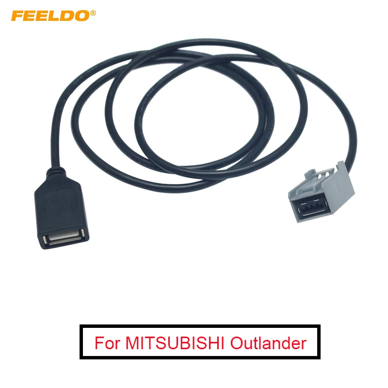 

FEELDO Car Audio Radio AUX USB Cable Female Port Extension Wire Adapter For Honda Civic/Accord/Odyssey Mitsubishi Lancer