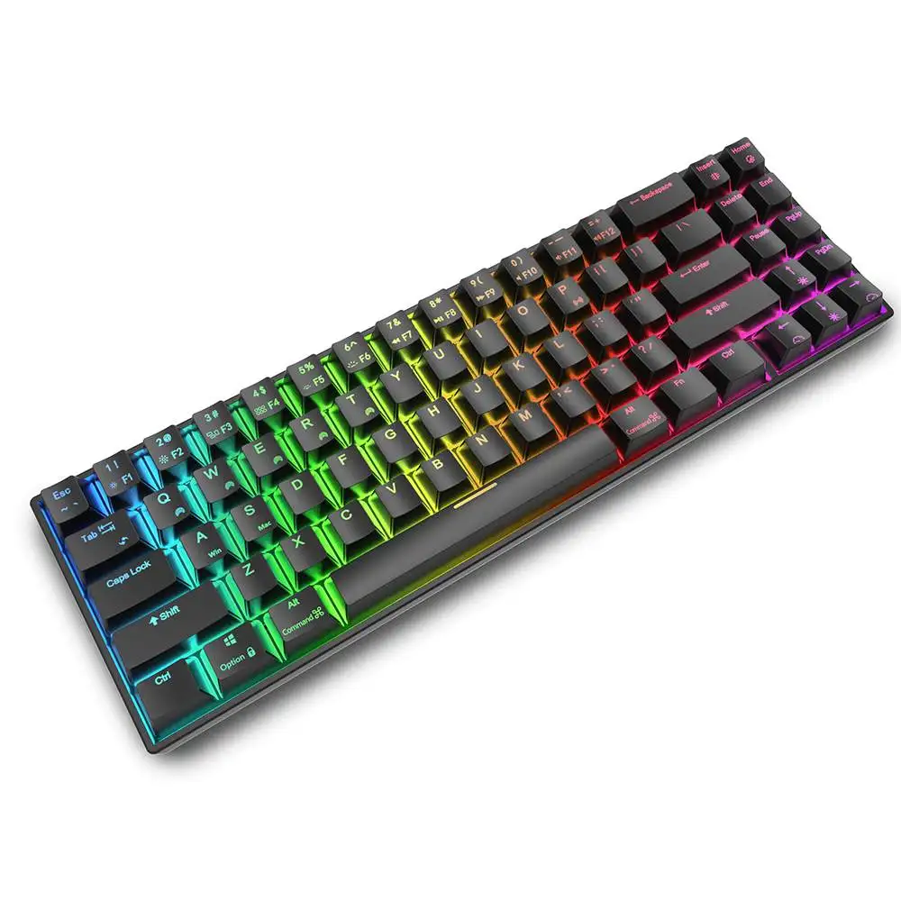 Механическая игровая клавиатура Royal Kludge RK71 с 71 клавишей маленькая bluetooth 3 0