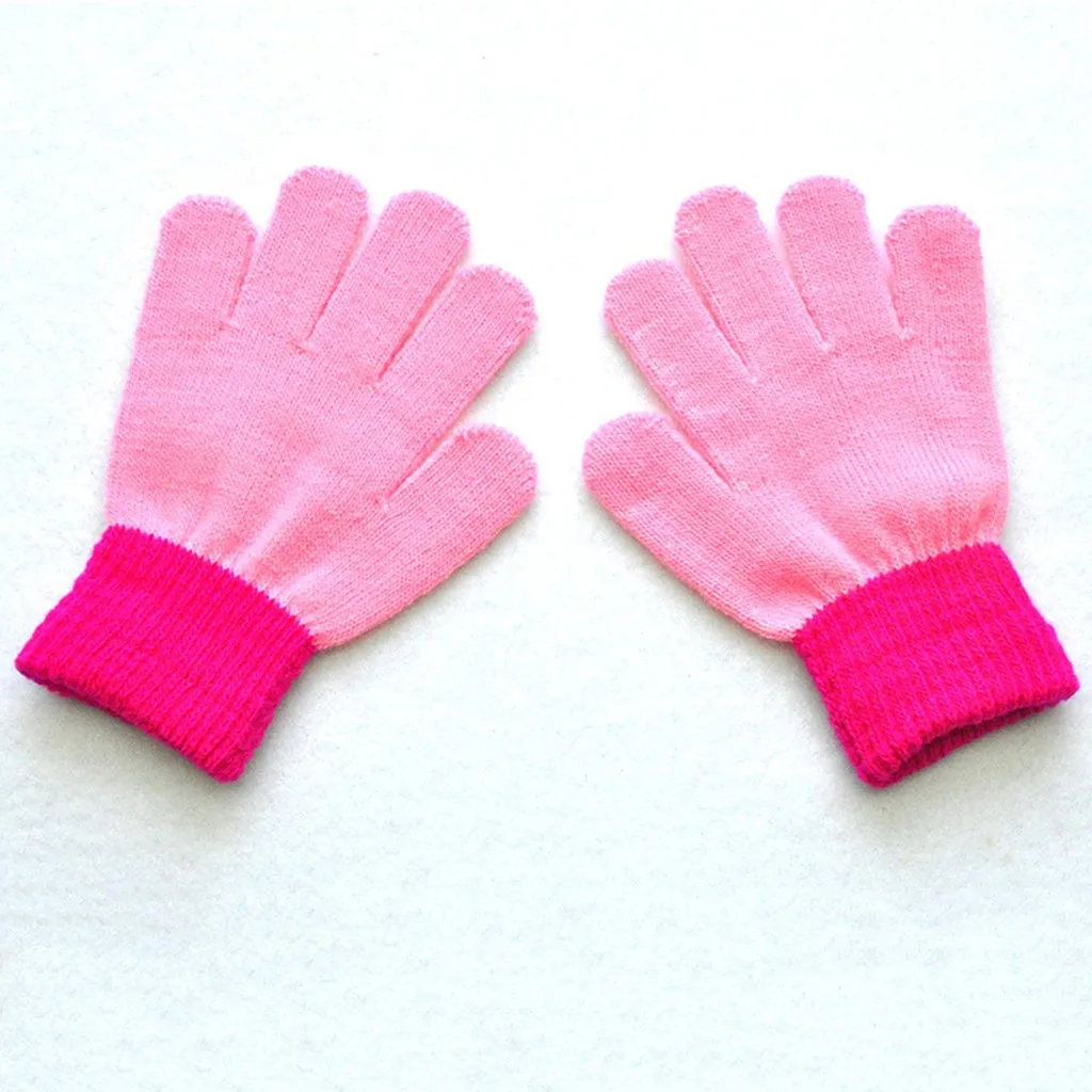 TELOTUNY, детские зимние утепленные вязаные перчатки, детские плюшевые бархатные фланелевые теплые перчатки, варежки wanten kinderen ZS26