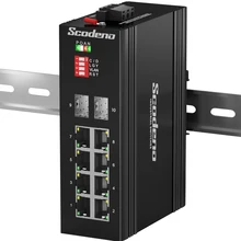 

Industrial Outdoor Ethernet Fiber Gigabit Unmanaged DIN Switch 2GX8GT