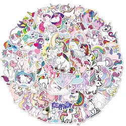 10/50/100PCS Cartoon Cute Unicorn Graffiti Stickers Phone Case Luggage Scooter Waterproof Stickers DIY Stickers Cute Stickers