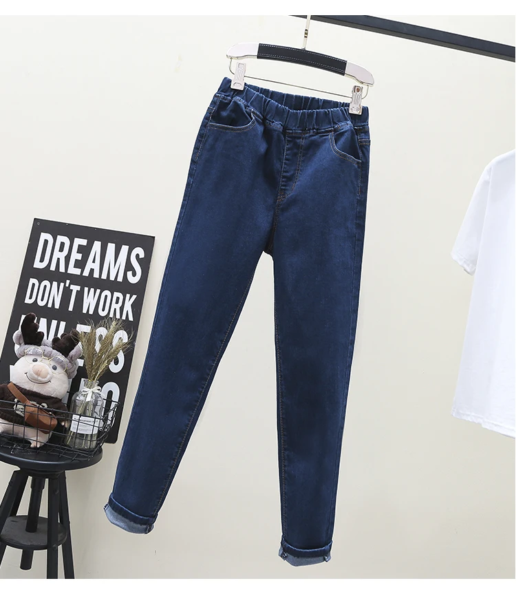Jeans skinny para mulheres, calças jeans vintage,