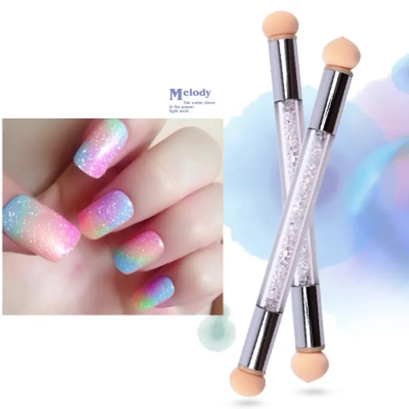 50PCSManicure инструмент tween ручка точечная цветная ручка легкая губка карандаш двойная головка можно мыть на 4 головки