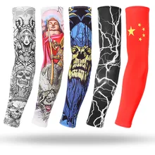 Солнцезащитный манжет для мужчин и женщин, ледяной рукав, нарукавник с татуировкой, для верховой езды, защита на руку, для вождения, вискоза, охлаждение, большой размер, защита от солнца