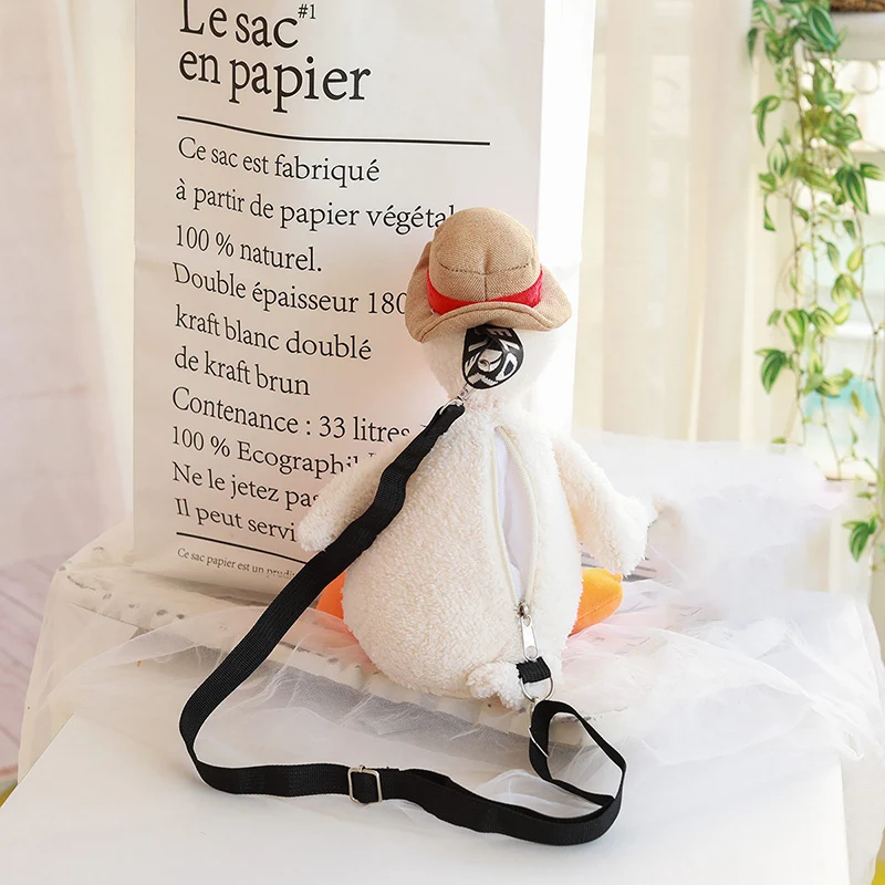 New Duck Shaped Plush Shoulder Bag Filled Dog Pocket Purse Plush Toy Gift  for Kids Creative Bag Travel Duck/Dog Birthday Gifts