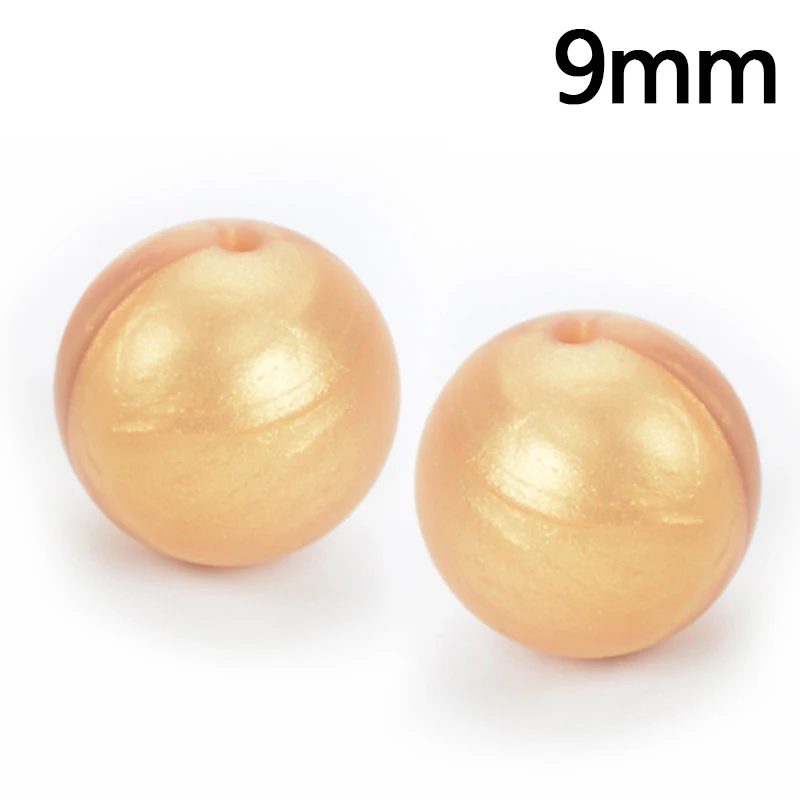 Metal gold LOFCA, 200 шт./лот, 9 мм, силиконовые бусины, свободные, прорезыватели для зубов, бусины без бисфенола, пищевого качества, Детские Прорезыватели, жевательные, сделай сам, ювелирное изделие, ожерелье, изготовление - Цвет: Metal gold