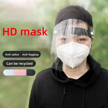 

1pc Random Color PVC Lightweight Transparent Face Shield Anti-splash Isolation Windproof Dustproof Protective Mask