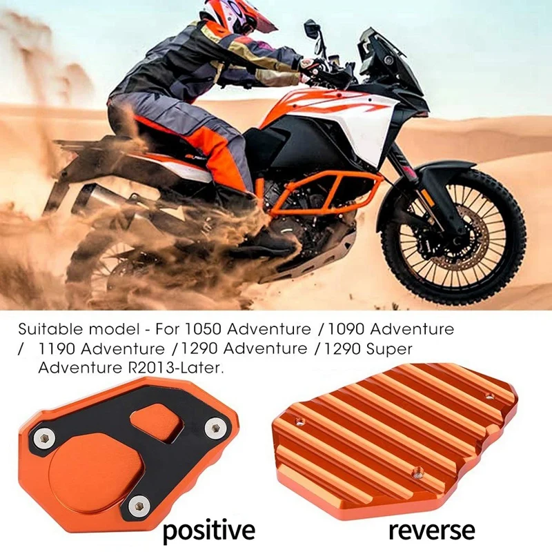 Подставки боковой удар подставка расширения пластина замещать для KTM 1050 1090 1190 1290 Приключения 2013 - Цвет: 1