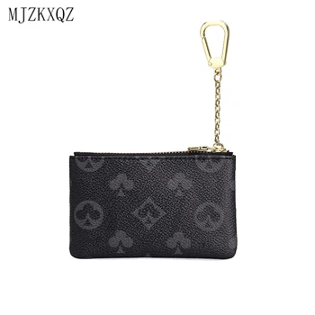

MJZKXQZ Mini ID& Card Holder Wallet Purse Zipper Coin Purse Leather Key Bag Unisex Key Purse And Backpack Decoration Coin Bags
