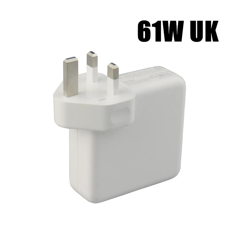 100-240 В TYPE-C USB-C зарядное устройство адаптер питания 61 Вт 87 Вт PD2.0/QC3.0 быстрое зарядное устройство Интеллектуальный микросхема для MacBook Pro/Air с кабелем - Цвет: 61W UK